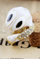 Bague Vintage Serpent Blanc